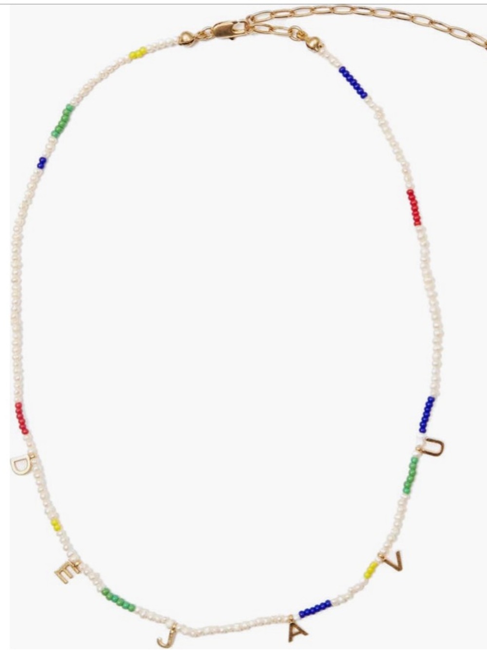Clare V Deja Vu Beaded Charm Necklace NWT